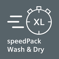Sparen Sie Zeit mit den Siemens speed-Funktionen - speedPack XL für Waschtrockner