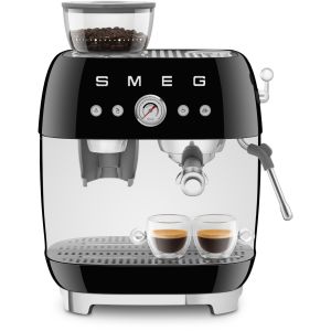 SMEG Espressomaschine mit Mahlwerk 50's Style EGF03BLEU Schwarz