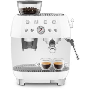 SMEG Espressomaschine mit Mahlwerk 50's Style EGF03WHEU Weiß